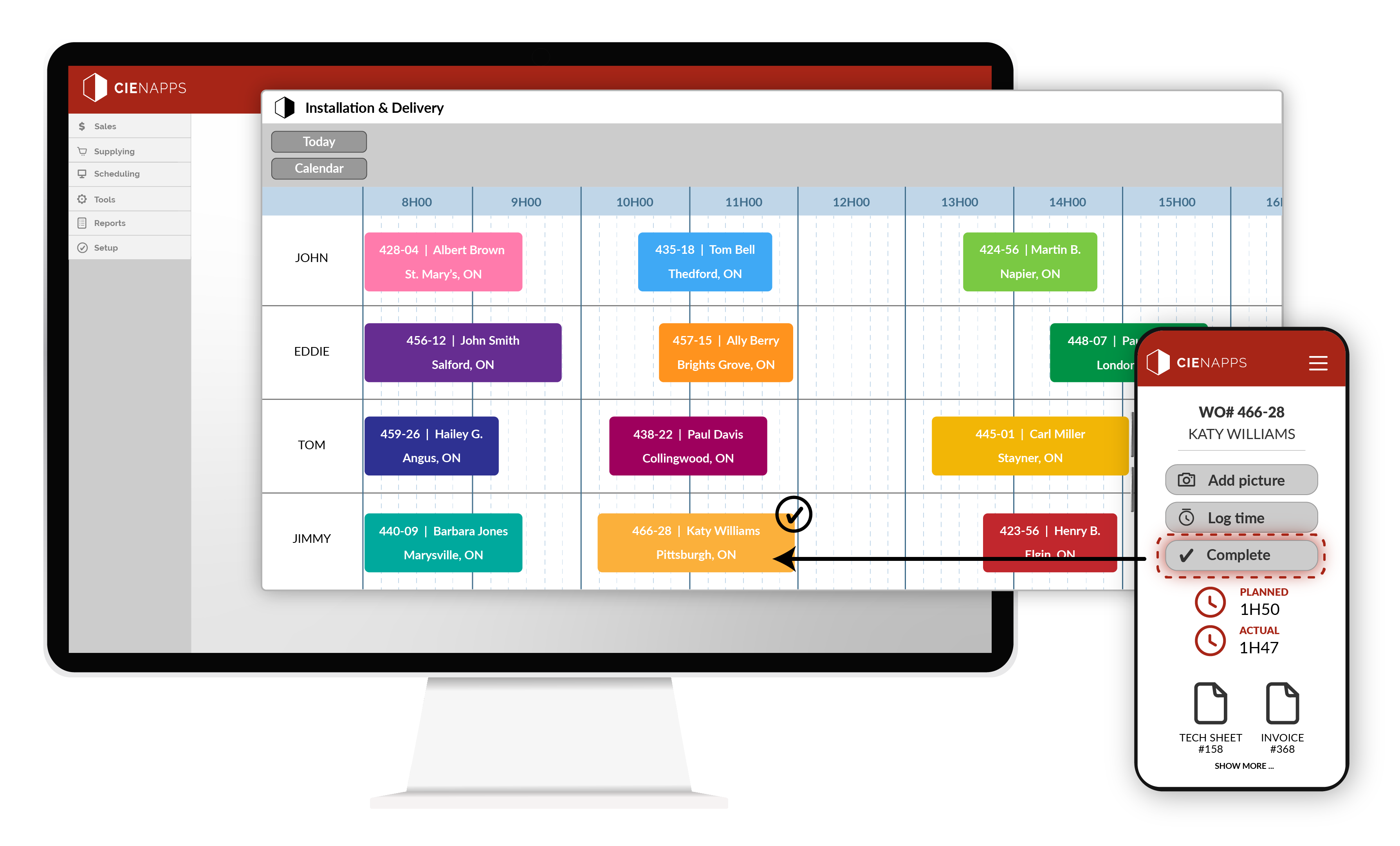Calendar + ciemobile - installation tools
