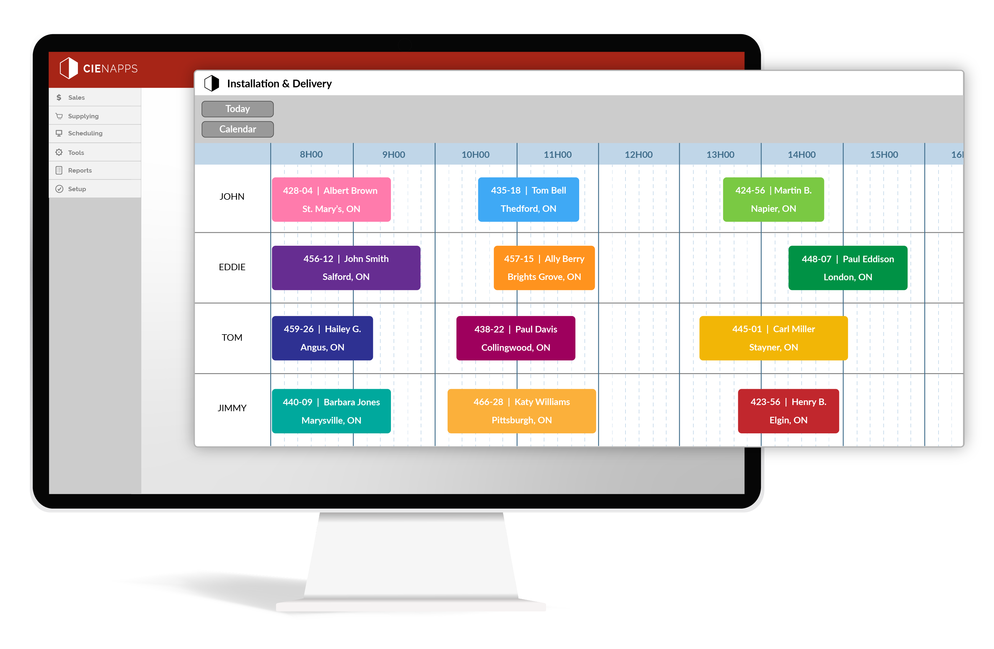 Installation calendar - installation tools