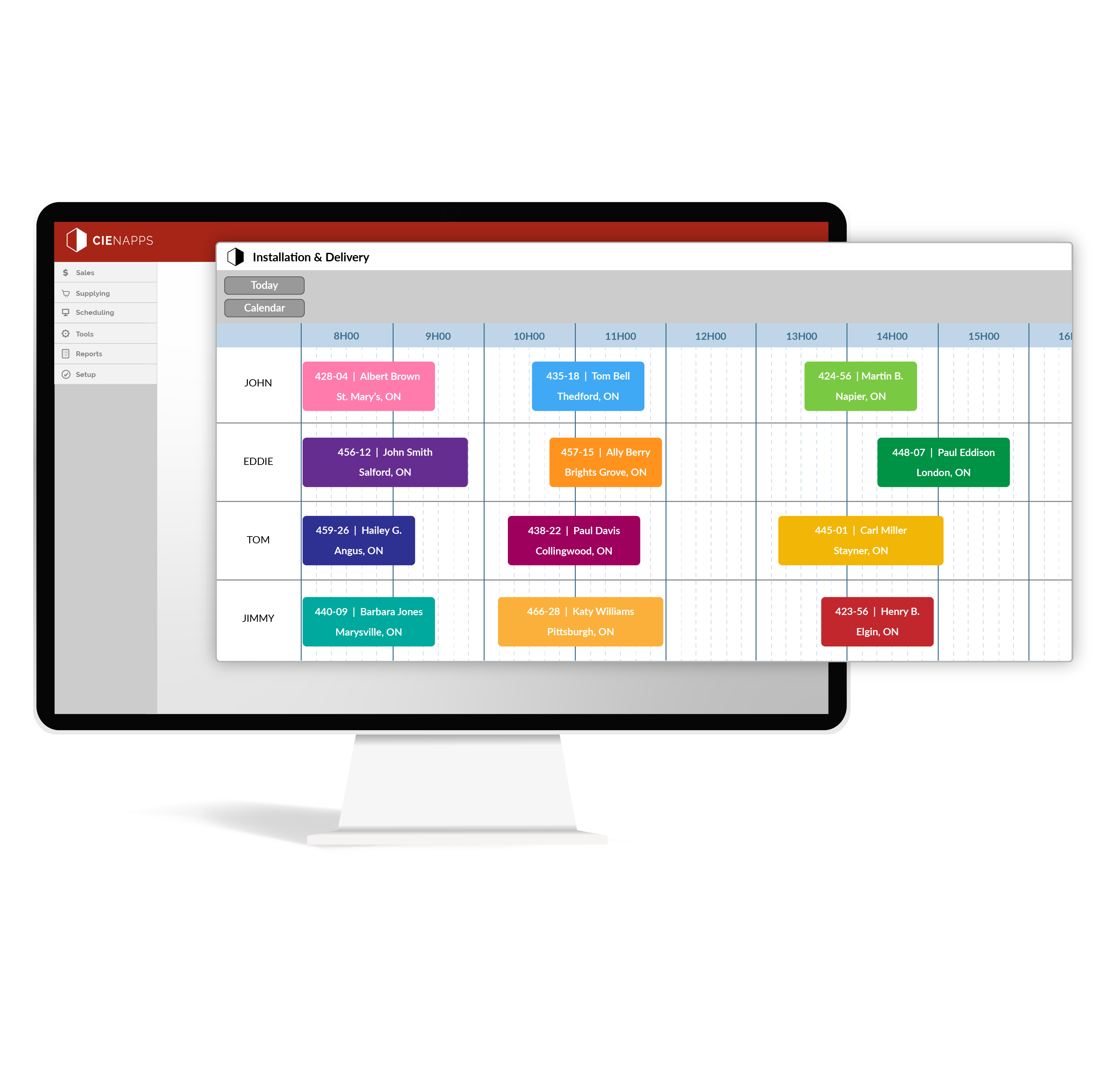 Installation calendar - installation tools