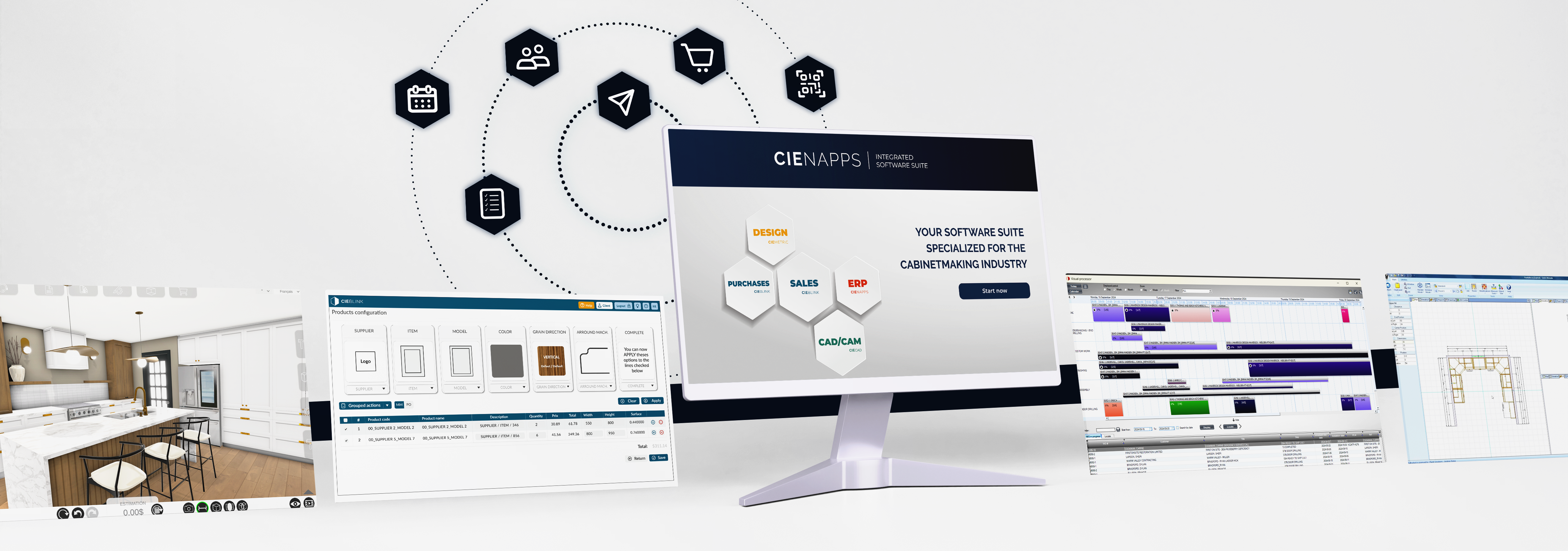 Connectivité dans la suiteensans fond Your software suite from vision to action, a seamless solution